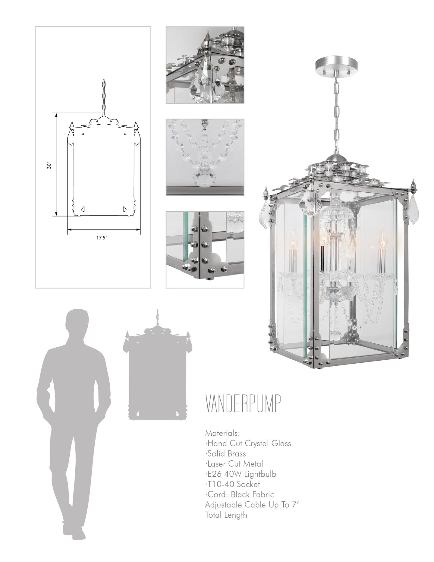 Vanderpump Chandelier Nickel