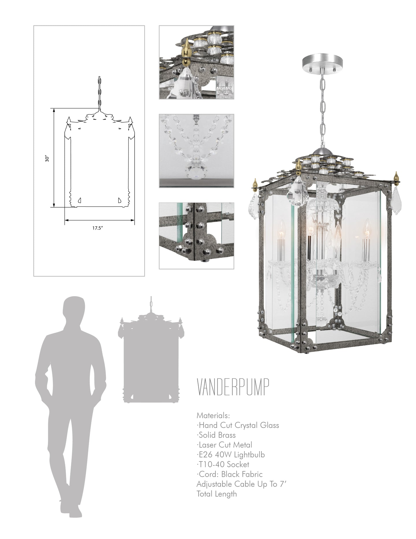 Vanderpump Chandelier Nickel
